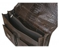 Портфель деловой кожаный черный крокодил Кинг 1070