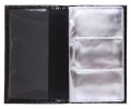 Визитница из натуральной кожи «Кинг» 4333, 115 × 185 мм, 3 кармана, 18 листов, черный