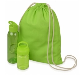 Набор подарочный 'Klap': бутылка для воды и набор для фитнеса светло-зеленый