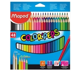 Цветные карандаши 'Color Peps' MAPED 48 цветовЦветные карандаши 'Color Peps' MAPED 48 цветов