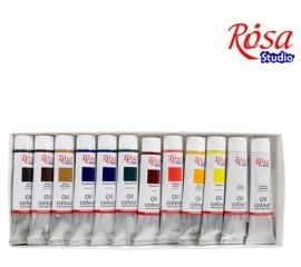 Краски масляные ROSA Studio набор 12шт по 20 мл.
