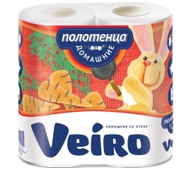 Полотенца бумажные Veiro Домашние (2 рулона в упаковке)Полотенца бумажные Veiro Домашние (2 рулона в упаковке)