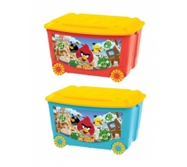 Ящик для игрушек на колесах Angry Birds синий, красный (ТЛ) 4313007