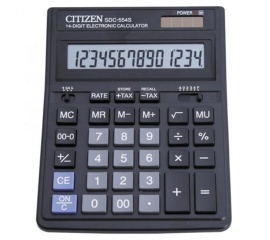 Калькулятор CITIZEN SDC-554 S (14 разрядов)Калькулятор настольный 14р. SDC-554S Citizen
