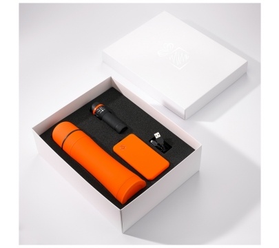 Набор подарочный Colorissimo: повербанк, термос, фонарик, оранжевый