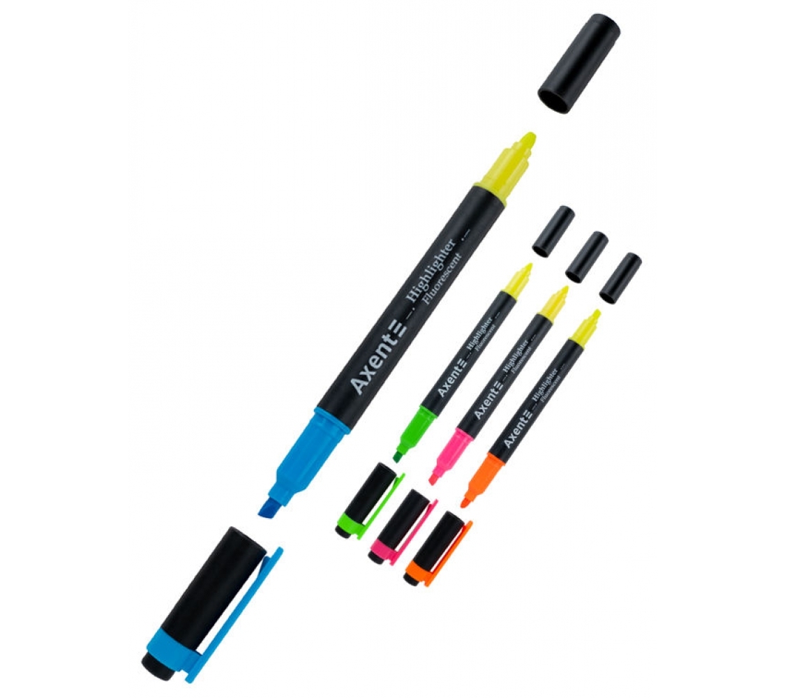 Маркеры Axent Highlighter Dual 2534