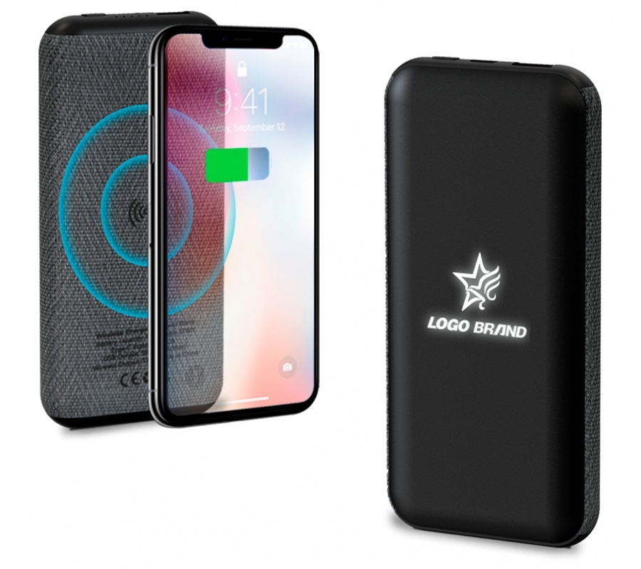 Внешний аккумулятор Stormoway, 10000 mAh с беспроводной зарядкой, черный Внешний аккумулятор Stormoway, 10000 mAh с беспроводной зарядкой, черный