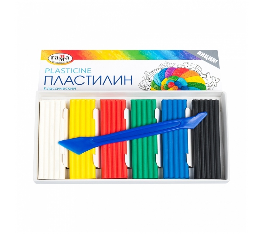 Пластилин Классический 6 цветов