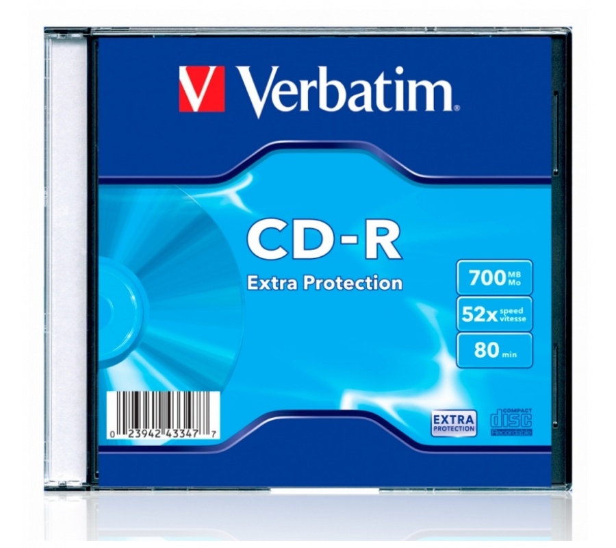 Диск CD 700 Мб 52х Extra Protection Verbatim