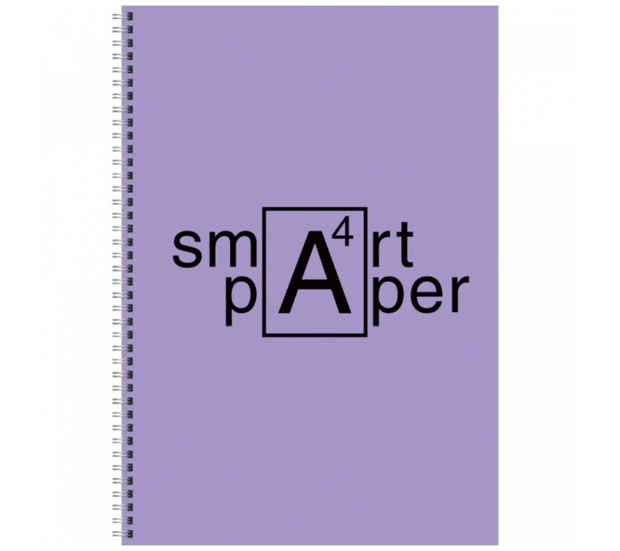Тетрадь Smart paper А4, 80 л, клетка, сиреневая