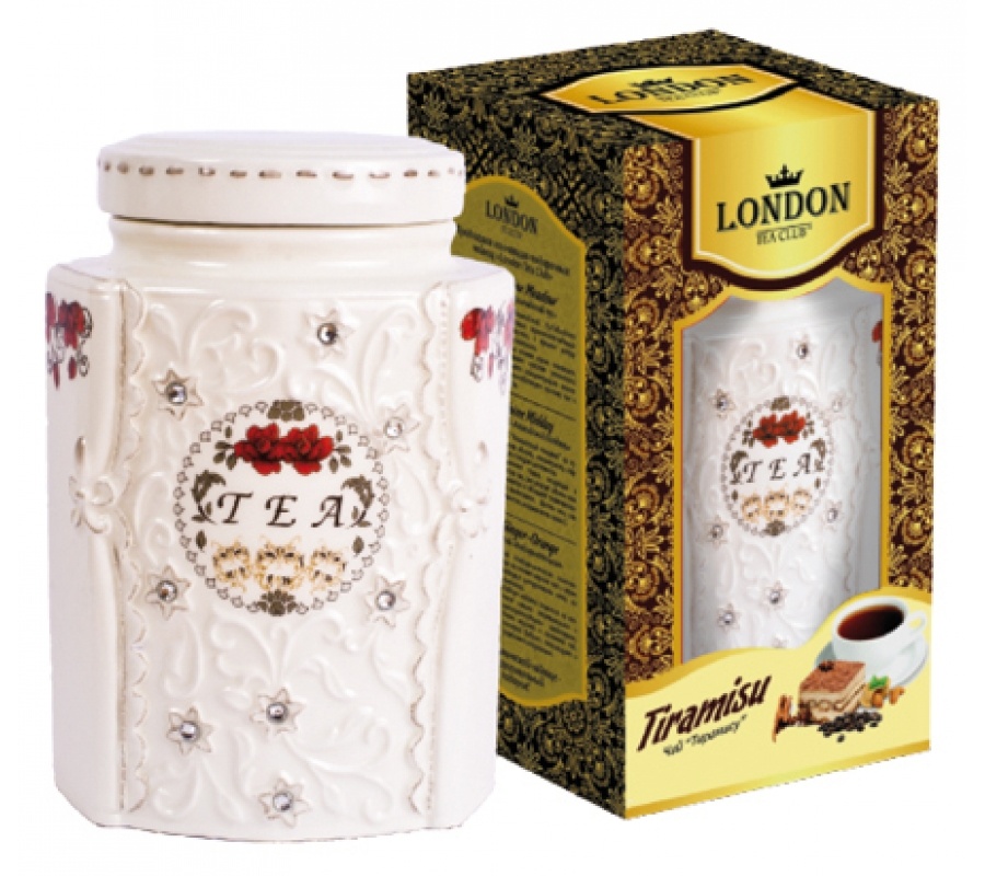 Чай London Tea Club черный Тирамису 100г в фарфоровой чайнице Чай London Tea Club черный Тирамису 100г в фарфоровой чайницеЧай London Tea Club черный Тирамису 100г в фарфоровой чайнице