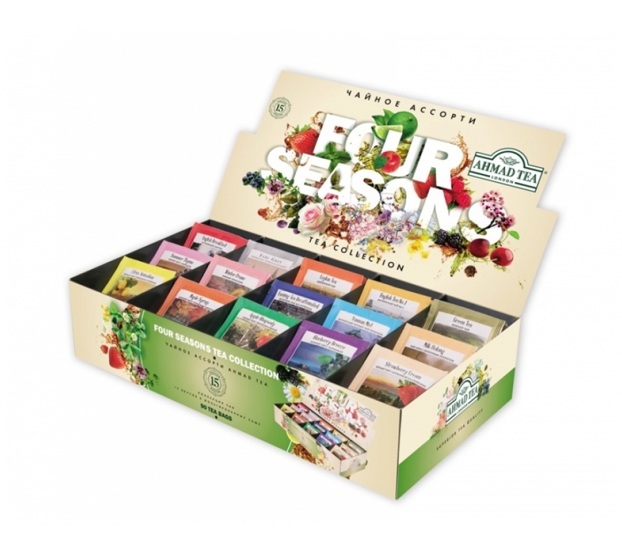 Чай ассорти пакетированный 'Ahmad Tea' Four Seasons Tea Colleaction Чай ассорти пакетированный 'Ahmad Tea' Four Seasons Tea Colleaction