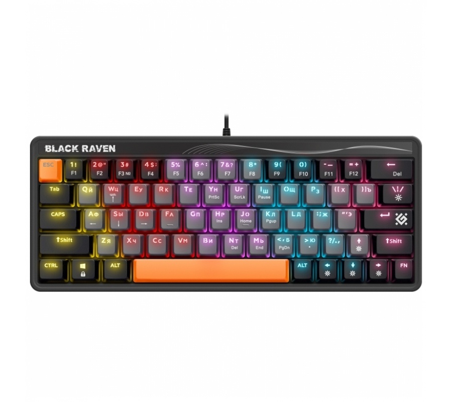 Клавиатура компьютерная Defender Black Raven GK-417 RU, USB, проводная