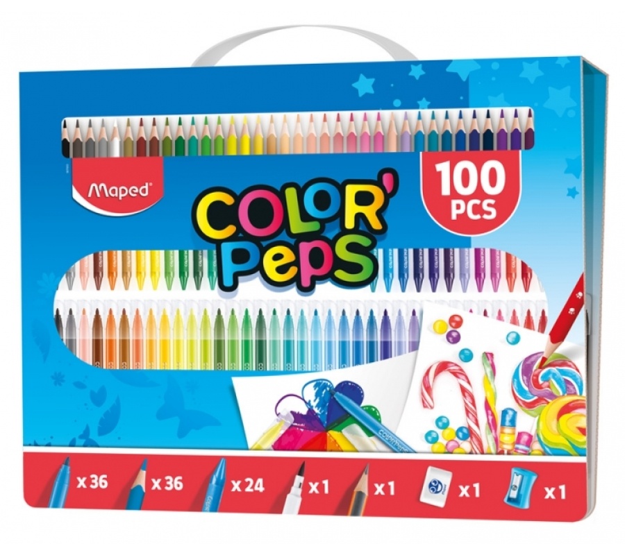 Набор для рисования Maped 'Color'Peps Kit' 100 предметов Набор для рисования Maped 'Color'Peps Kit' 100 предметов