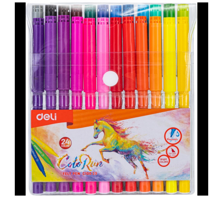 Фломастеры ColoRun, 24 шт, Deli