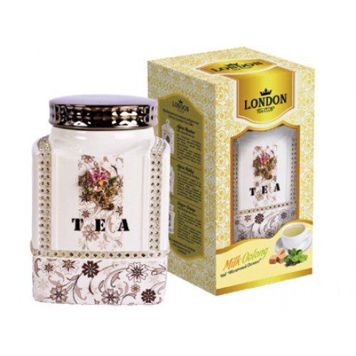 Чай London Tea Club зеленый \'Молочный Улун\' 100г в фарфоровой чайнице