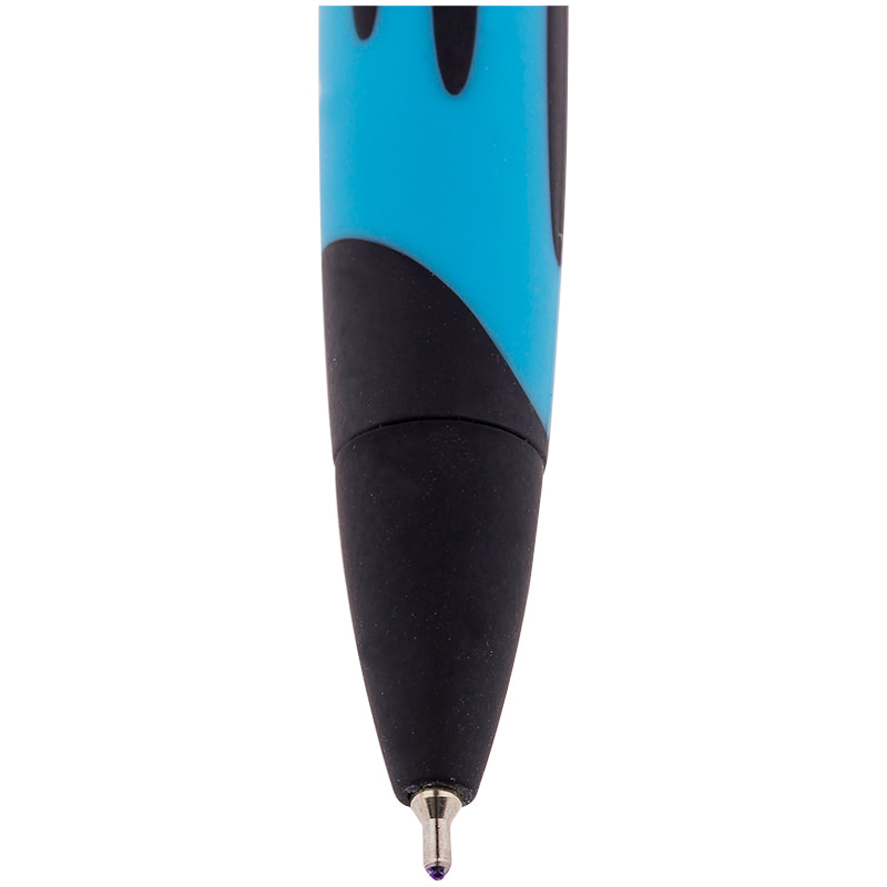 Ручка шариковая автоматическая Berlingo \'Color Zone\' 0,7мм, синяя, корпус ассорти