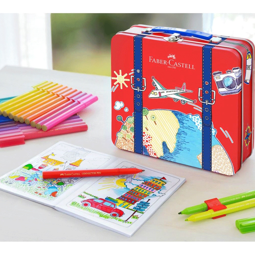Набор для рисования \'Connector Suitcase\' 40 шт., с клипом, Faber-Castell