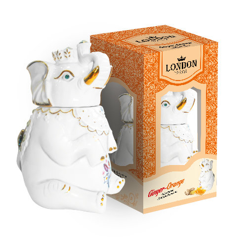 Чай London Tea Club черный \'Имбирь-апельсин\' 50г в фарфоровой чайнице