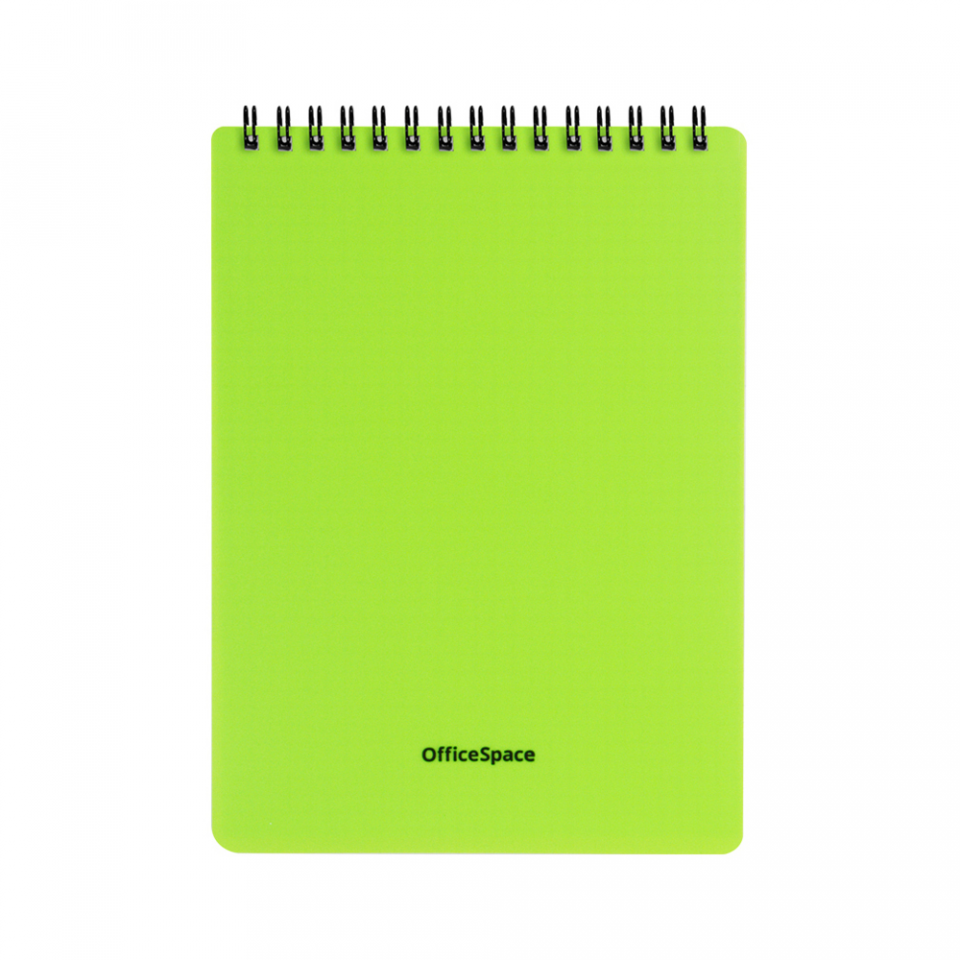 Блокнот Neon А5, 60 л, клетка, синий, розовый, зеленый
