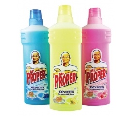 Моющая жидкость для пола Mr.Proper 500мл.Моющая жидкость для пола Mr.Proper 750мл.