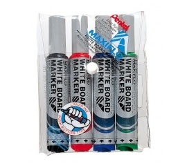 Набор маркеров для доски Maxiflo 4 цвета с подкачкой чернил