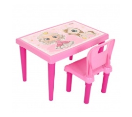 Комплект мебели с детским столом Pilsan 03516 (розовый)