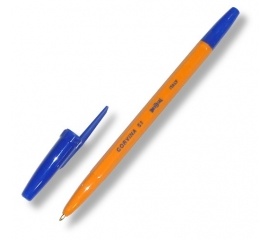 Ручка шариковая Corvina желто-синий корпус, цвет - синий, черный, красный, зеленый