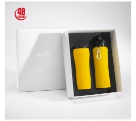 Набор подарочный Colorissimo: термокружка и бутылка для воды, желтый