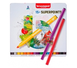 Набор маркеров художественных 'Bruynzeel Super Point' 15 шт