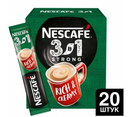 Кофейный напиток NESCAFE 3в1 Крепкий растворимый ( 20шт/уп )