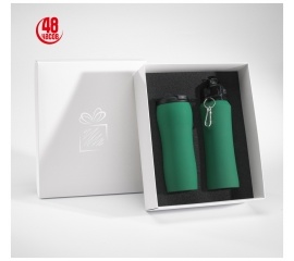 Набор подарочный Colorissimo: термокружка и бутылка для воды, зеленый