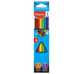 Цветные карандаши 'Color Peps' MAPED 6 цветовЦветные карандаши 'Color Peps' MAPED 6 цветов