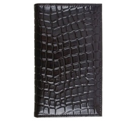 Визитница из натуральной кожи «Кинг» 4333, 115 × 185 мм, 3 кармана, 18 листов, черный