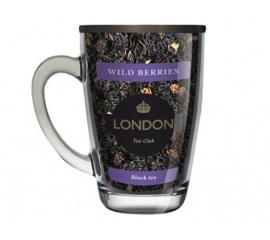 Чай London Tea Club черный 'Wild berries' 70г в стеклянной кружке (300мл)