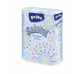 Полотенца бумажные GRITE Saluto (2 рулона в упаковке)Полотенца бумажные GRITE Saluto (2 рулона в упаковке)