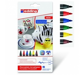 Маркеры-кисти для керамики Edding 4200 6 цветовМаркеры-кисти для керамики Edding 4200 6 цветов