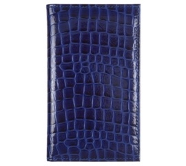 Визитница из натуральной кожи «Кинг» 4333, 115 × 185 мм, 3 кармана, 18 листов, синий