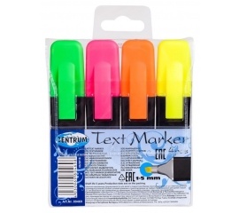 Набор маркеров текстовыделителей 4 цвета