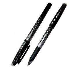 Ручка гелевая стираемая, Пиши-Стирай черная, 0,6мм, прорезиненый корпус
